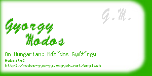 gyorgy modos business card